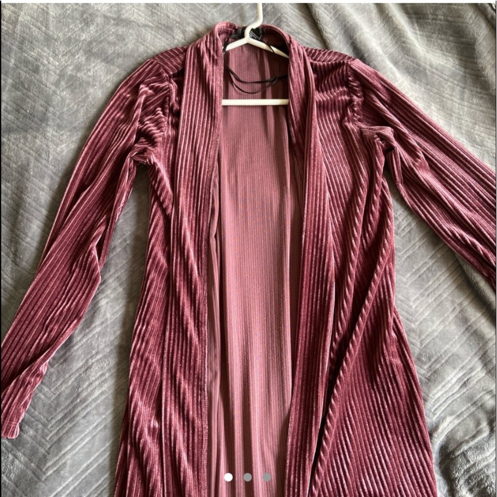 Velour textured Cardigan